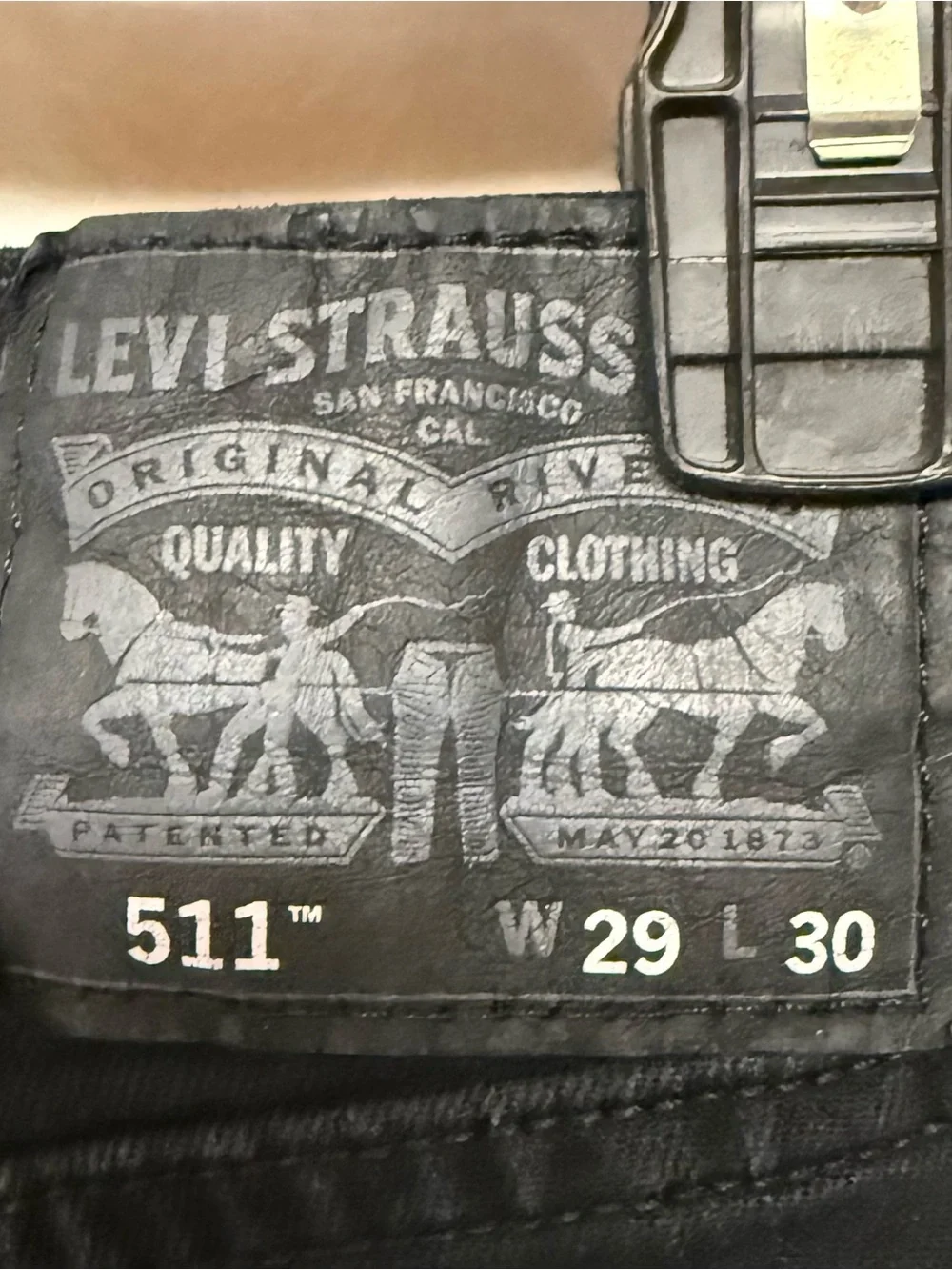 Levi's 511 Black Jeans with Red Tab